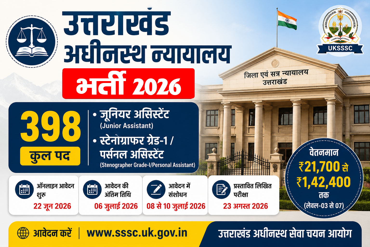 UKSSSC Court Recruitment 2026